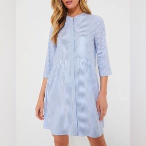 Tuckernuck Blue and White Striped Shirt Dress